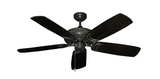 Atlantis Outdoor Ceiling Fan in Oil Rubbed Bronze with Arbor 425 Blades in Dark Walnut