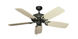Atlantis Outdoor Ceiling Fan in Oil Rubbed Bronze with Arbor 425 Blades in Whitewash