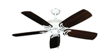Atlantis Outdoor Ceiling Fan in Pure White with Arbor 425 Blades in Cherry