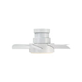 26 inch Vox Flush mount Ceiling Fan - Matte White Finish