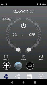 44 inch Orb by WAC Smart Fans - Matte Black