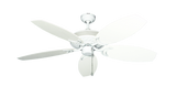 Atlantis Outdoor Ceiling Fan in Pure White with ABS Pure White Oar Blades