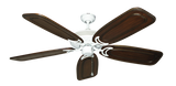 Atlantis Outdoor Ceiling Fan in Pure White with Arbor 800 Blades in Chestnut
