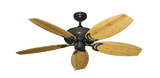 Atlantis Outdoor Ceiling Fan in Oil Rubbed Bronze with ABS Bamboo Brown Oar Blades