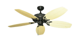 Atlantis Outdoor Ceiling Fan in Oil Rubbed Bronze with ABS Bamboo Natural Oar Blades