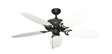Atlantis Outdoor Ceiling Fan in Oil Rubbed Bronze with ABS Pure White Oar Blades