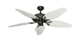 Atlantis Outdoor Ceiling Fan in Oil Rubbed Bronze with Pure White ABS Weave Style Blades
