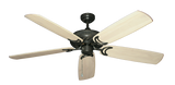Atlantis Outdoor Ceiling Fan in Oil Rubbed Bronze with Arbor 450 Blades in Whitewash