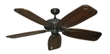 Atlantis Outdoor Ceiling Fan in Oil Rubbed Bronze with Arbor 800 Blades in Chestnut