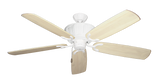 Pure White Centurion Ceiling Fan with Arbor 450 Whitewash Blades