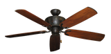 Oil Rubbed Bronze Centurion Ceiling Fan with Arbor 450 Cherry Blades
