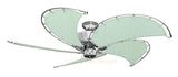 52 inch Chrome Dixie Belle Ceiling Fan - Sunbrella Sea Canvas Blades