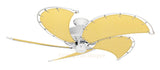 52 inch Pure White Dixie Belle Ceiling Fan - Sunbrella Buttercup Canvas Blades