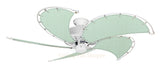 52 inch Pure White Dixie Belle Ceiling Fan - Sunbrella Sea Canvas Blades
