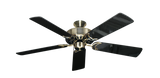 Dixie Belle traditional ceiling fan in Antique Brass with 52 inch Black Gloss Blades