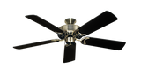 Dixie Belle traditional ceiling fan in Antique Brass with 52 inch Matte Black Blades