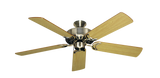 Dixie Belle traditional ceiling fan in Antique Brass with 52 inch Honey Oak Matte Blades