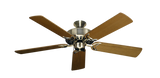 Dixie Belle traditional ceiling fan in Antique Brass with 52 inch Light Oak Matte Blades