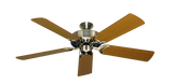 Dixie Belle traditional ceiling fan in Antique Brass with 52 inch Teak Matte Blades