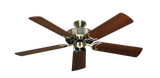 Dixie Belle traditional ceiling fan in Antique Brass with 52 inch Walnut Matte Blades