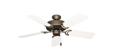 Dixie Belle Traditional Ceiling Fan in Antique Bronze with 44 inch Pure White Blades