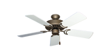 Dixie Belle traditional ceiling fan in Antique Bronze with 44 inch Pure White Gloss Blades