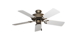 Dixie Belle traditional ceiling fan in Antique Bronze with 44 inch Pure White Matte Blades