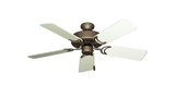 Dixie Belle traditional ceiling fan in Antique Bronze with 44 inch White Gloss Blades