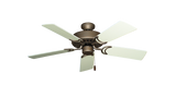 Dixie Belle traditional ceiling fan in Antique Bronze with 44 inch White Matte Blades