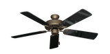 Dixie Belle traditional ceiling fan in Antique Bronze with 52 inch Black Gloss Blades