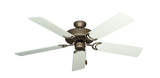 Dixie Belle traditional ceiling fan in Antique Bronze with 52 inch Navajo White Blades