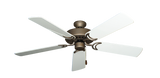 Dixie Belle traditional ceiling fan in Antique Bronze with 52 inch Pure White Gloss Blades
