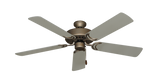 Dixie Belle traditional ceiling fan in Antique Bronze with 52 inch Satin Steel Blades