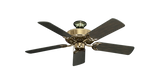 Dixie Belle Traditional Ceiling Fan in Bright Brass with 44 inch Oil Rubbed Bronze Blades