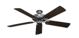 Dixie Belle ceiling fan in Chrome with Distressed Walnut Blades