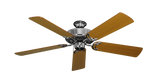 Dixie Belle ceiling fan in Chrome with Teak Matte Blades
