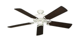 Dixie Belle Ceiling Fan in Navajo White with Distressed Walnut Blades