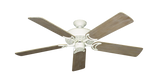 Dixie Belle Ceiling Fan in Navajo White with Driftwood Blades