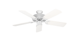 Dixie Belle Traditional Ceiling Fan in Pure White with 44 inch Pure White Blades