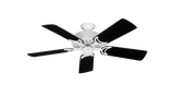 Dixie Belle traditional ceiling fan in Pure White with 44 inch Matte Black blades