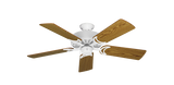 Dixie Belle traditional ceiling fan in Pure White with 44 inch Oak Matte blades