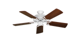 Dixie Belle traditional ceiling fan in Pure White with 44 inch Walnut Matte blades