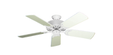 Dixie Belle traditional ceiling fan in Pure White with 44 inch White Gloss blades
