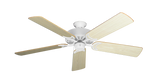 Dixie Belle traditional ceiling fan in Pure White with 52 inch Bleached Oak Gloss Blades