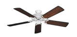 Dixie Belle traditional ceiling fan in Pure White with 52 inch Burnt Cherry Blades