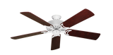Dixie Belle traditional ceiling fan in Pure White with 52 inch Cherry Matte Blades
