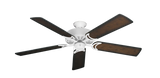 Dixie Belle traditional ceiling fan in Pure White with 52 inch Distressed Hickory Blades