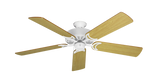Dixie Belle traditional ceiling fan in Pure White with 52 inch Honey Oak Matte Blades