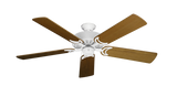 Dixie Belle traditional ceiling fan in Pure White with 52 inch Light Oak Matte Blades