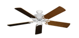 Dixie Belle traditional ceiling fan in Pure White with 52 inch Natural Cherry Blades